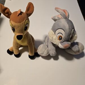 Disney Bambi And Thumper Plushes
